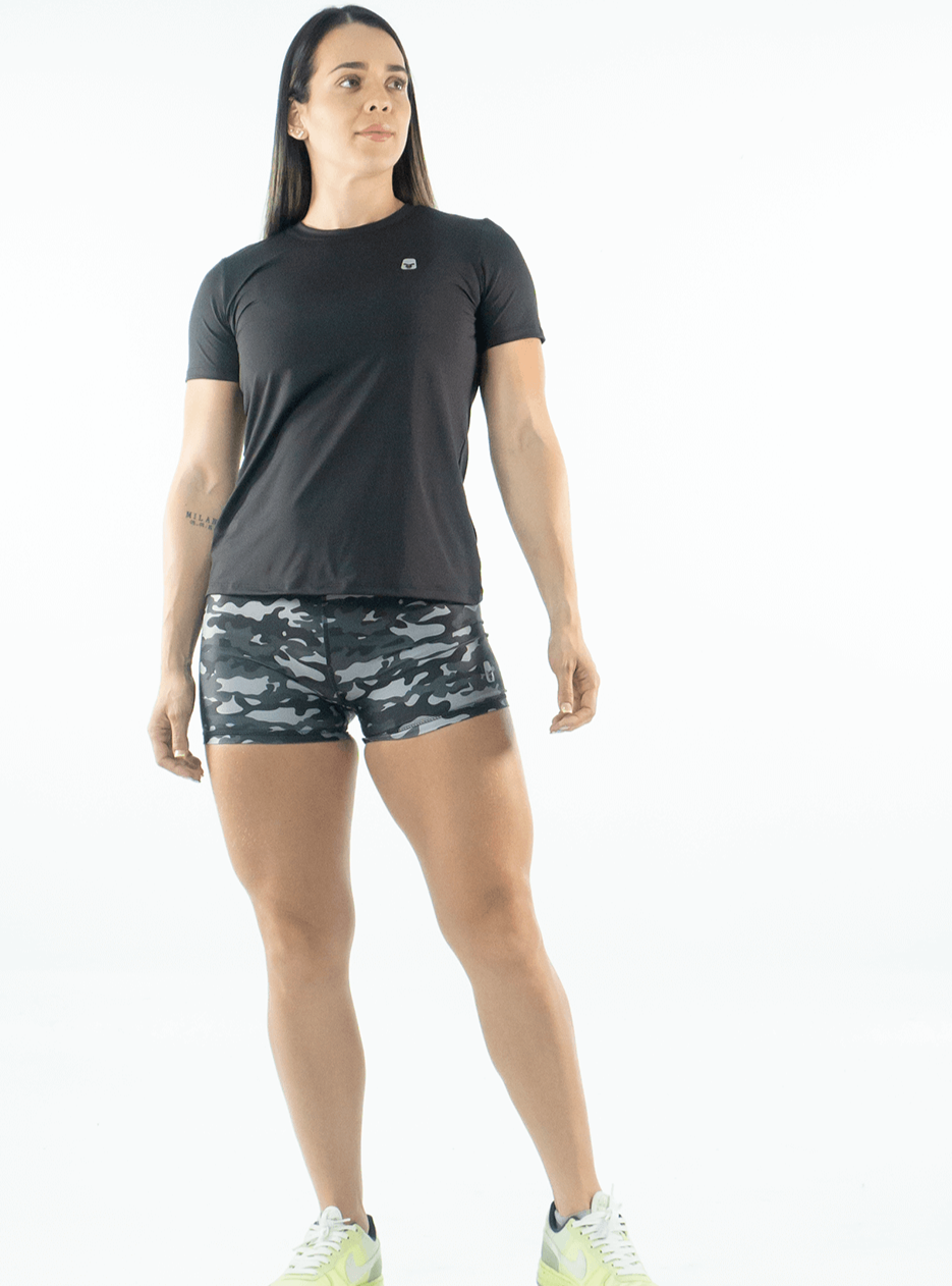 CAMISETA TELA FRÍA BÁSICA UV NEGRA