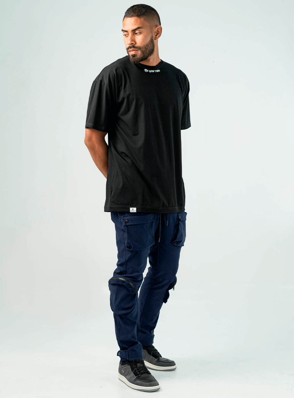 DARK BLUE UTILITY CARGO PANTS