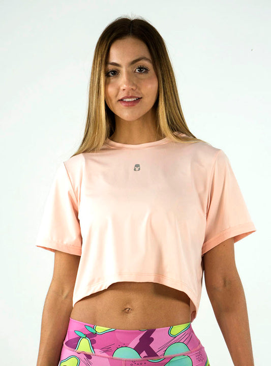 DRY-FIT W PEACH CROP TOP