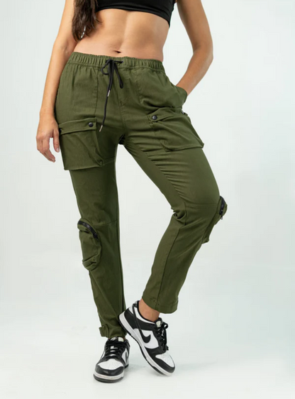 PANTALONES UTILITY CARGO VERDE MILITAR 'BE'