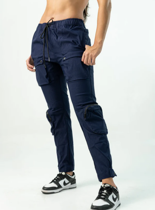 PANTALONES UTILITY CARGO AZUL OSCURO 'BE'