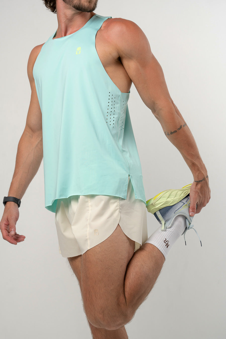 Conjunto Running Laser Pulse Aqua Cream