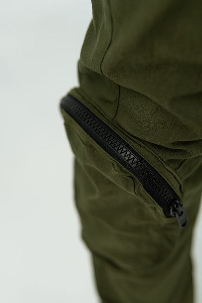 MILITARY GREEN 'BE' UTILITY CARGO PANTS