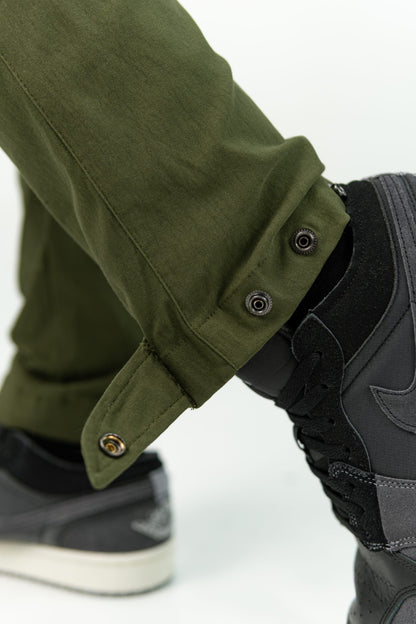 MILITARY GREEN 'BE' CARGO UTILITY PANTS