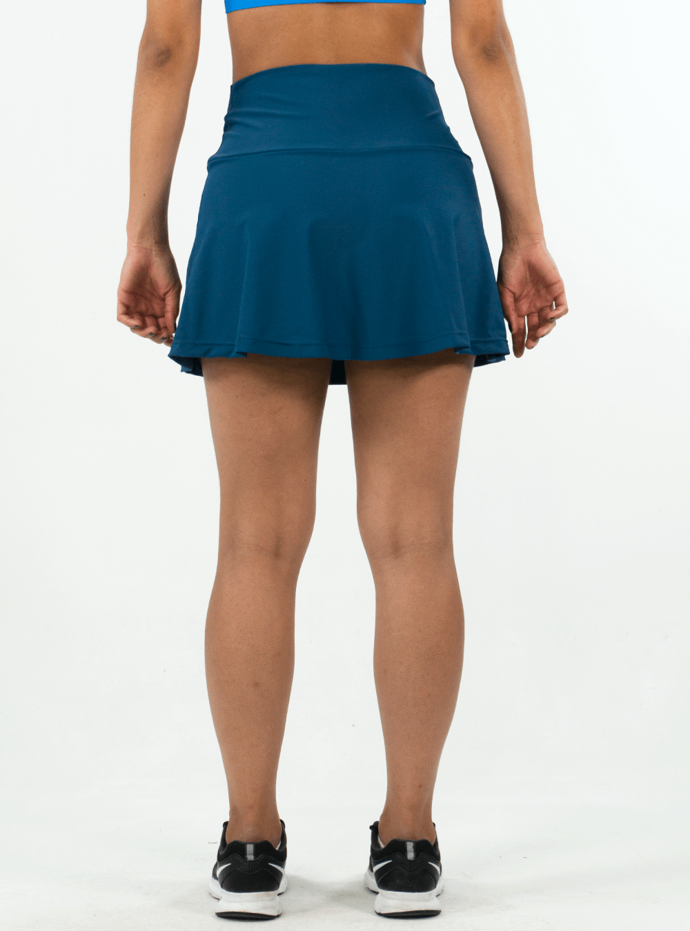 HIGH-WAISTED PETROLEUM BLUE SKIRT