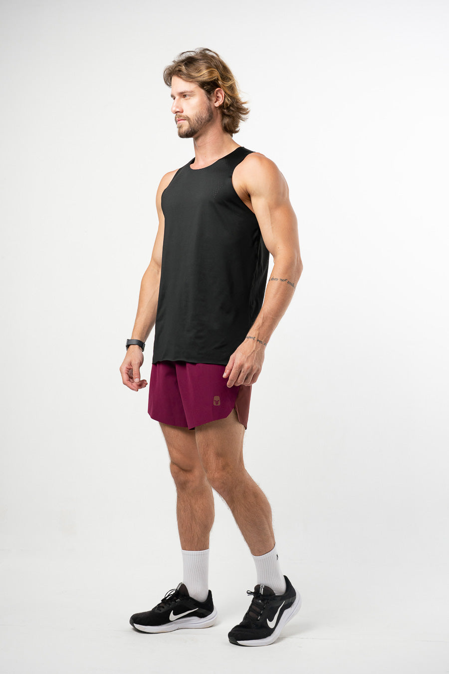 Pro Retro Aubergine Running Shorts