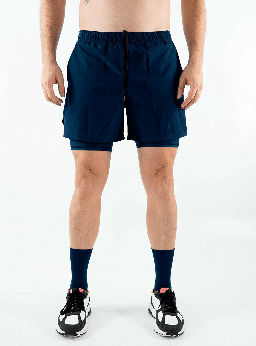 Pantaloneta Running Azul Oscuro
