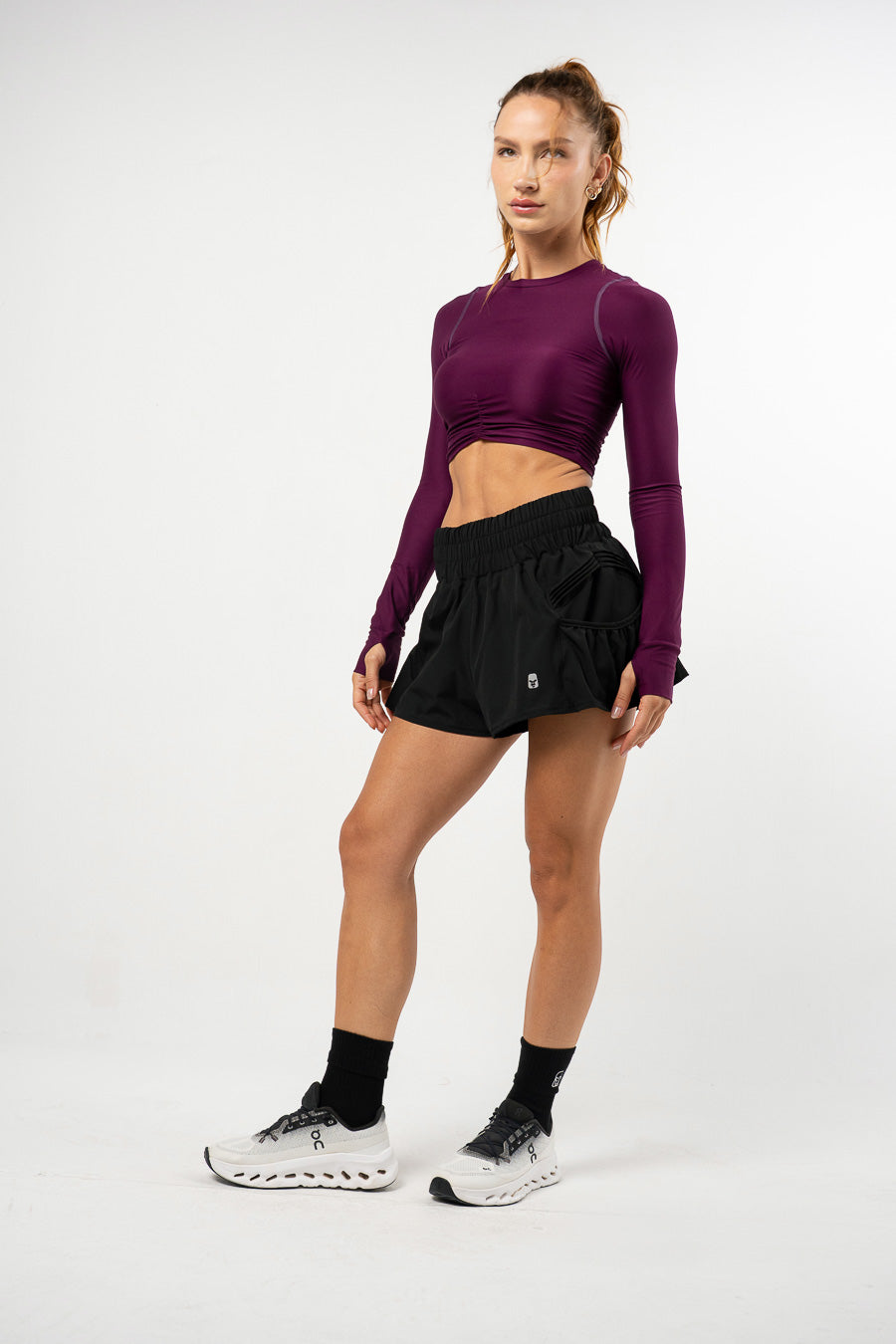 Retro Rush Long Sleeve Top Eggplant