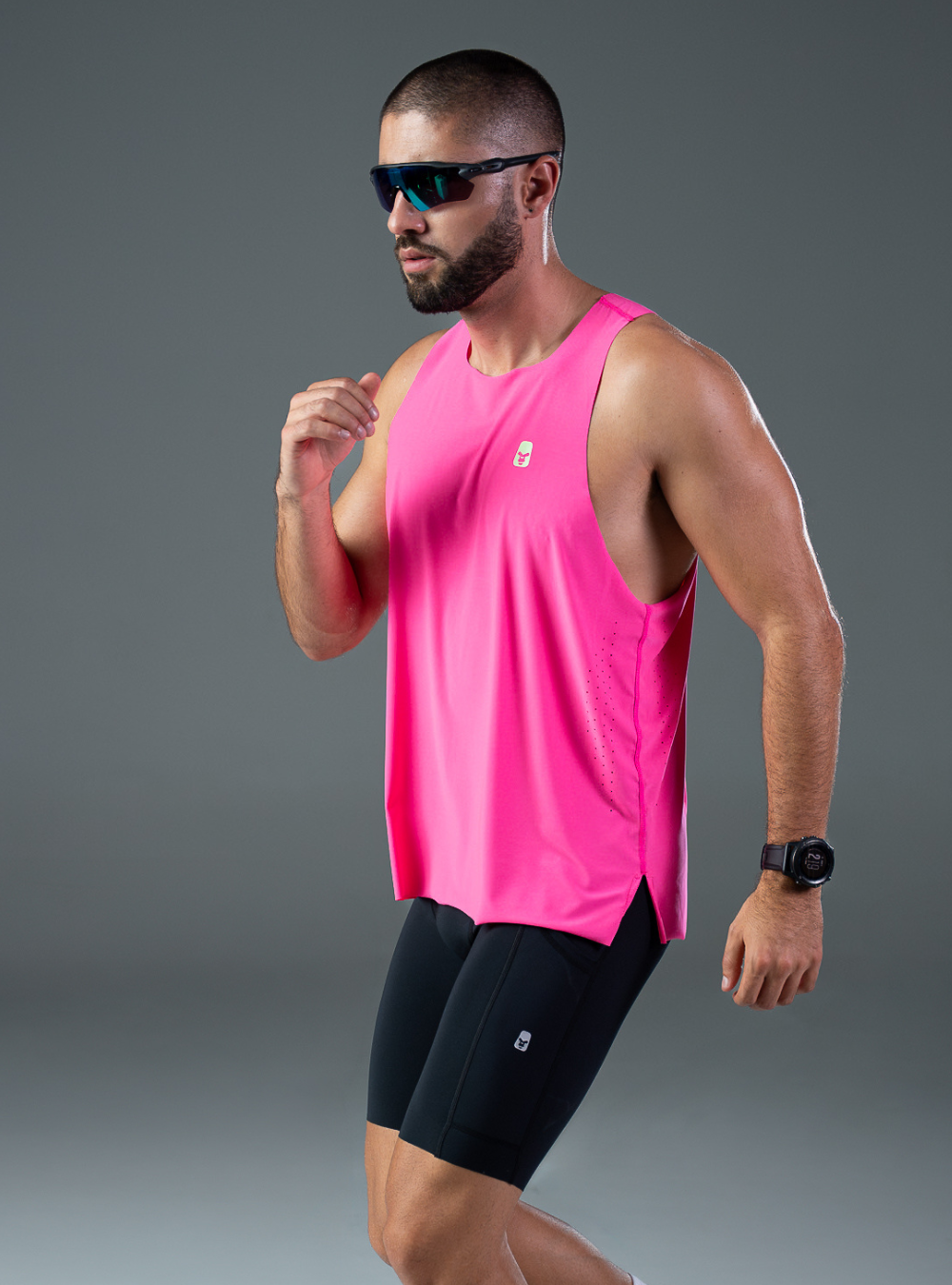 Conjunto Compression Negro-Neon Pink