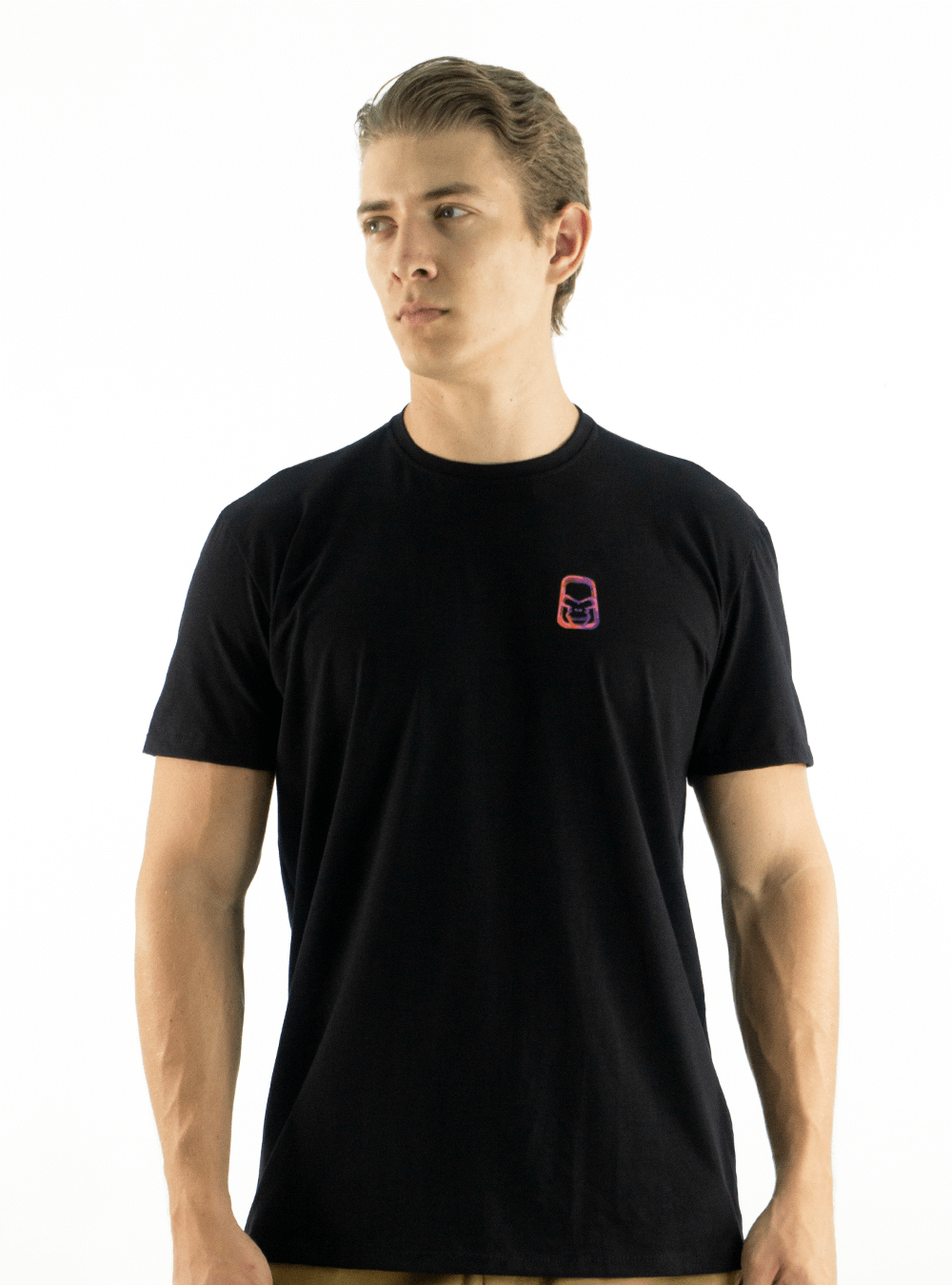 CAMISETA DE ALGODÓN CON LOGO SOLES NEGRO