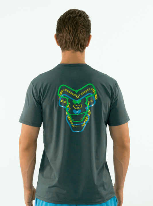 CAMISETA DRY-FIT ESTAMPADO 'MONKEY 3D' GRIS