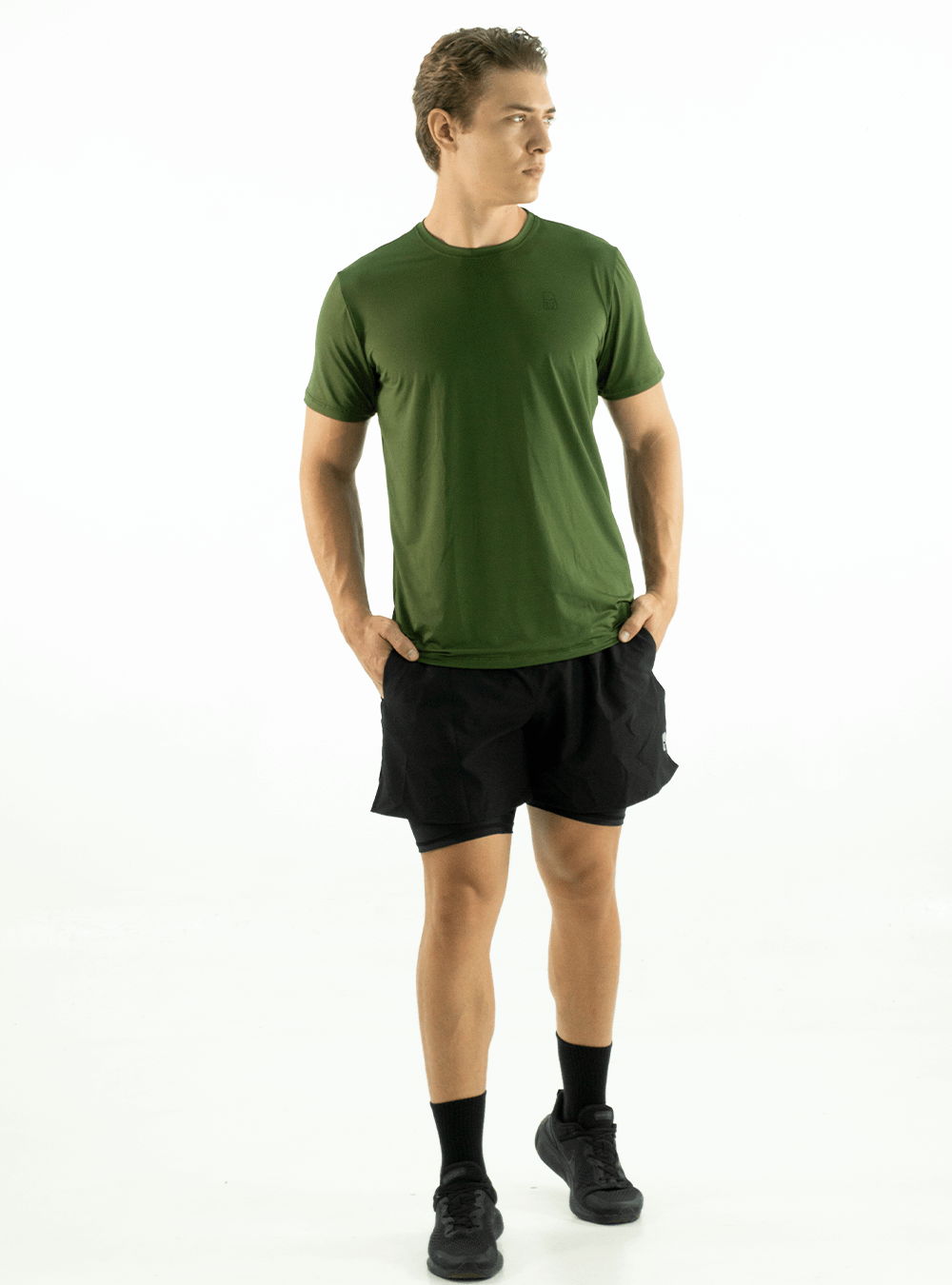 DRY-FIT MILITARY GREEN  T-SHIRT