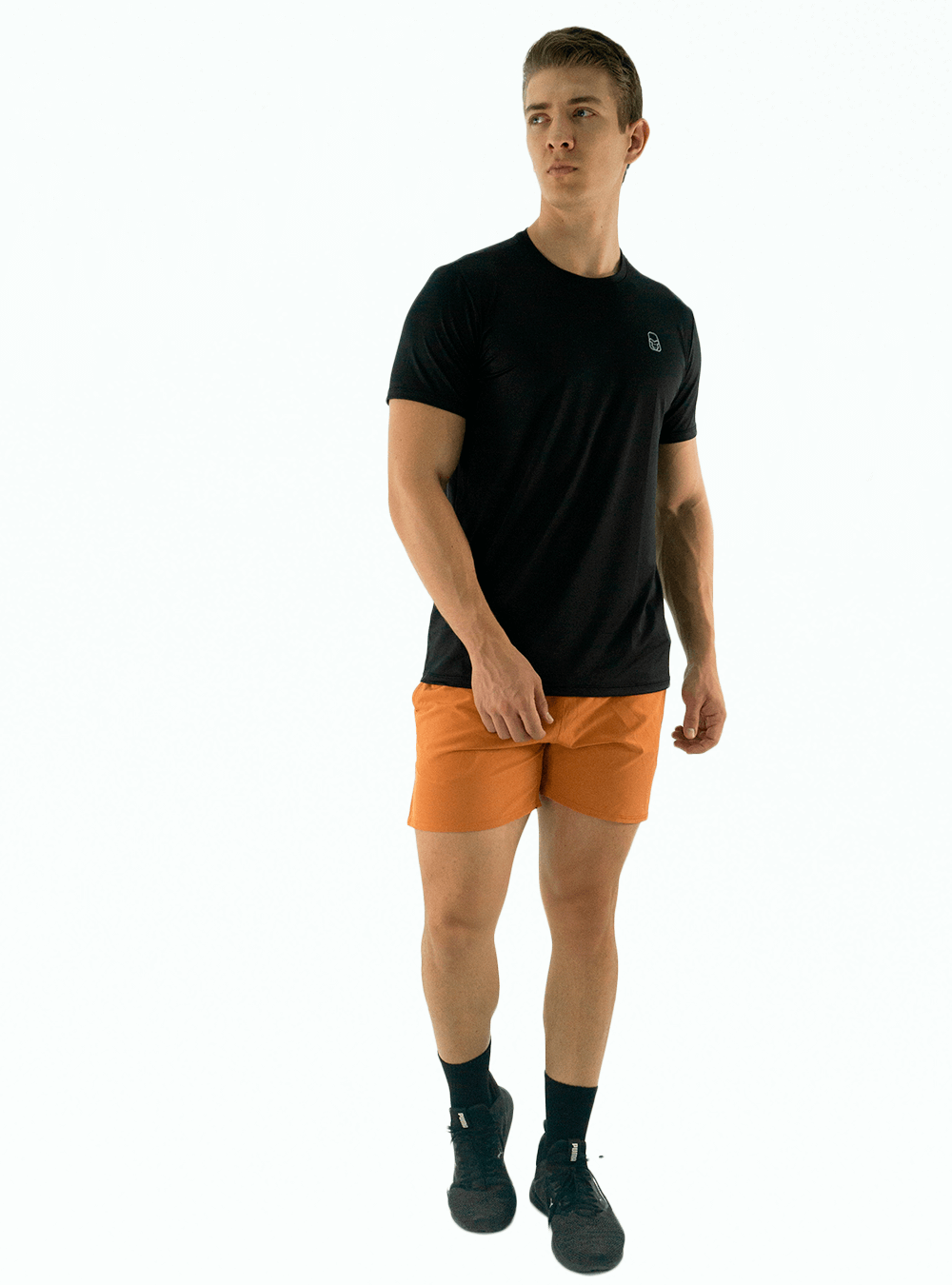 BASIC BLACK COLD FABRIC T-SHIRT