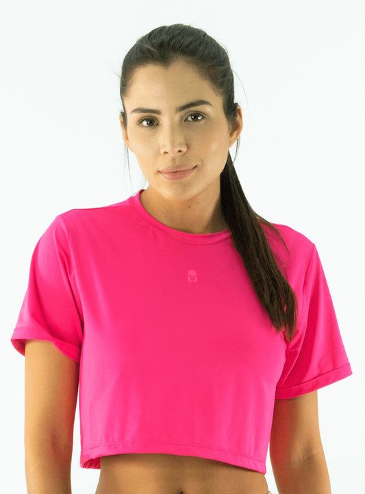 DRY-FIT W FUSCHIA CROP TOP