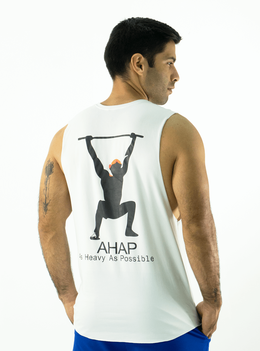 CAMISETA DE TIRANTES MUSCLE SIN COSTURAS 'AHAP'