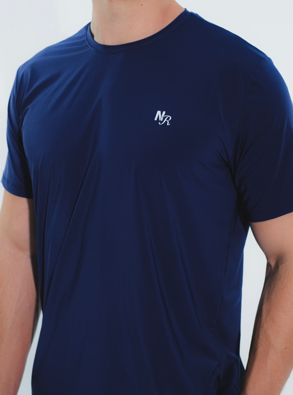 Camiseta Tela Fria TechFit Azul Oscuro